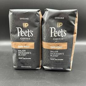 Pce02350 Peets Coffee Major Dickasons Blend Ground Roast 10.5 Oz 2-bags Best By 9/6/24