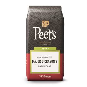 Peets Pcddb105 Decaf Major Dickasons Blend Dark Roast Coffee 10.5 Oz