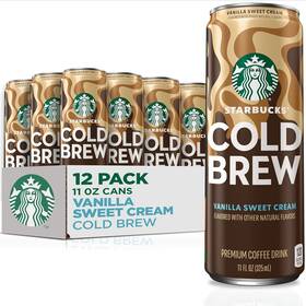 Pepsico 098100100362 Cold Brew Coffee Vanilla Sweet Cream 11 Fl Oz Cans 12 Pack