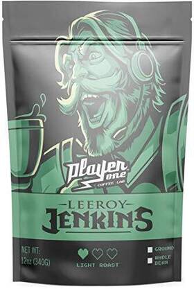 Player One Coffee 723592067038 Leeroy Jenkins Fresh Roasted Low Acidity 12oz World Of Warcraft