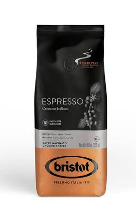 Procaff S.p.a 445035370330 Bristot Espresso Cremoso Italiano Ground Coffee Italian Medium Roast F