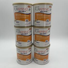 Puramino 300875122440 Lot Of 6 Jr Vanilla Hypoallergenic Powder 14.1 Oz Exp Mar 1 2026