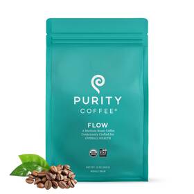 Purity Coffee 445043659632 Coffe Flow Original M Dium Roast Ground For Focus 12 Oz