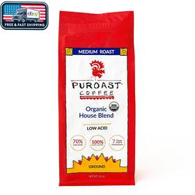 Puroast Coffee 445031739742 Organic House Blend 70% Less Acid 7x Higher Antioxidants