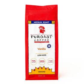Puroast Coffee 732148101362 Low Acid Ground Vanilla Blend Medium Roast High A