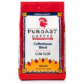 Puroast Coffee 732148120011 Low Acid Ground Coffeehouse House Blend Medium Roas