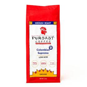 Puroast Coffee 732148120028 Low Acid Ground Coffeehouse Colombian 20 Ounce Pack Of 1