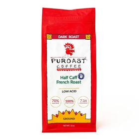 Puroast Coffee 744759523532 Low Acid Ground Half Caff French Roast High Antioxidant 12