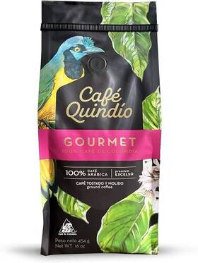 Qu Ndio 702728231881 Cafe Quindio Gourmet Coffee Medium Roast 100% Colombian Arabica Ground 16 454g