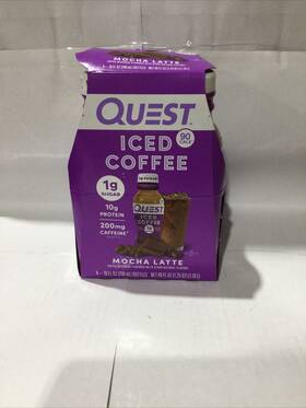 Quest 888849014446 Iced Mocha Latte 10 Oz Bottles 4 Pk
