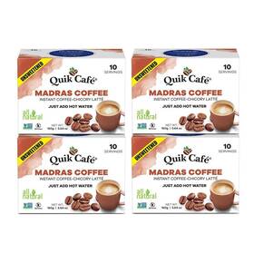 Quik Tea 857895007153 Cafe Unsweetened Madras Coffee - 5.64 Ounce Pack Of 4