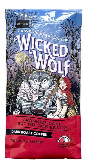 B06xstj7cw Ravens Brew Coffee Wicked Wolf - Dark Roast 12 Oz Ground Full Body Of Currant And Spice