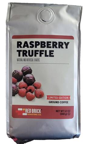 Red Brick Roasting 070552093072 Coffee Raspberry Truffle Ground 12 Oz. Limited 1 Bag Nov 2025