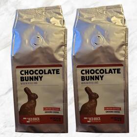 25031 Red Brick Roasting Coffee Chocolate Bunny Ground 12 Oz. Limited 2 Bags Jan 2026