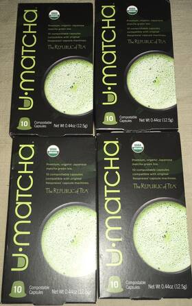 Republic Tea 742676461166 4 Organic U Matcha Green Nespresso Original 40 Total Capsules Of