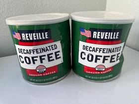 Reveille 018400330016 Decaffeinated Ground Coffee 2 Cans 30.5 Oz Each Best By 05/26