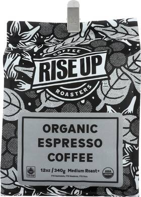 Rise Up Coffee Roasters 753677649972 Organic Espresso Certified Fair Trade 12 Oz Whole Bean