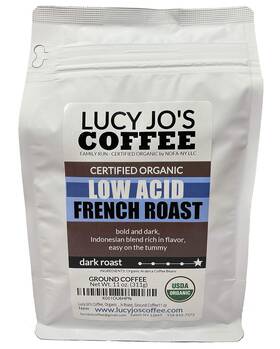 Roastery 445035589534 Organic Low Acid French Roast Ground Coffee 11 Oz