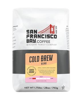 Rogers Family Co. 313094985987 San Francisco Bay Ground Coffee - Cold Brew 28oz Bag Light Roast
