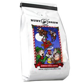 Ruby Brew Coffee 684659138453 Jingle Bell Java Blend Ground Medium Roast Holiday Flavors 8 Oz