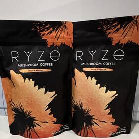 Ryze Bmc260327-3 Mushroom Coffee Rich And Robust Dark Roast Fine Grind 2x 6.3oz Usda Organic