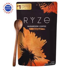 Ryze Superfoods 810206300138 Signature Dark Roast Pack Of 1 Mushroom Coffee Adaptogenic Blend