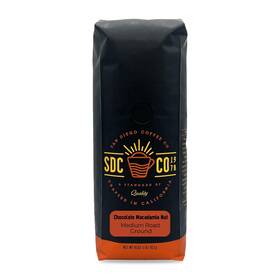 San Diego Coffee 840092101984 Chocolate Macadamia Nut Medium Roast Ground 16-ounce Bag Caf Molido T