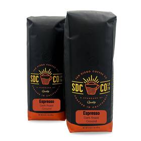 San Diego Coffee 840092118661 E Espresso Dark Roast Ground 16ounce Bags Pack Of 2 Caf Molido Tostado