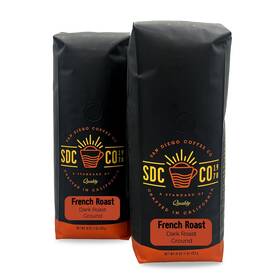 Cominhkg080051 San Diego Coffee French Roast Dark Ground 16ounce Bags Pack Of 2 Caf Molido Tostad