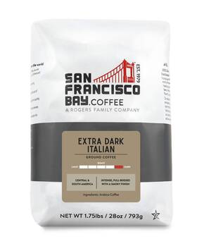 San Francisco Bay 077324880533 Ground Coffee - Extra Dark Italian 28oz Bag Roast