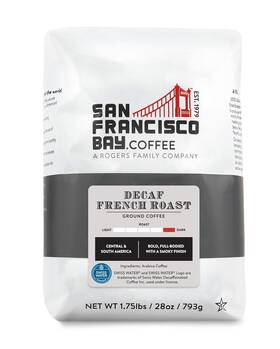 San Francisco Bay 313037434497 Ground Coffee - Decaf French Roast 28oz Bag Dark Swi