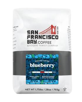 San Francisco Bay 691045704581 Ground Coffee - Blueberry 28oz Bag Flavored Medium Roast