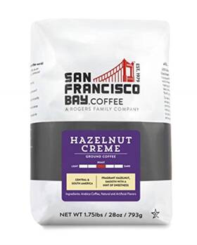 88022 San Francisco Bay Ground Coffee - Hazelnut Cr Me 28oz Bag Flavored Medium Ro