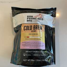 San Francisco Bay Coffee 077324370669 Cold Brew Coarse Ground Light Roast 32oz Exp. July 2024