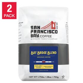 San Francisco Bay Coffee 445036542590 Bridge Blend Ground 28oz 2-pack