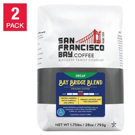 San Francisco Bay Coffee 445038414499 Decaf Bridge Blend Ground 28oz 2-pack