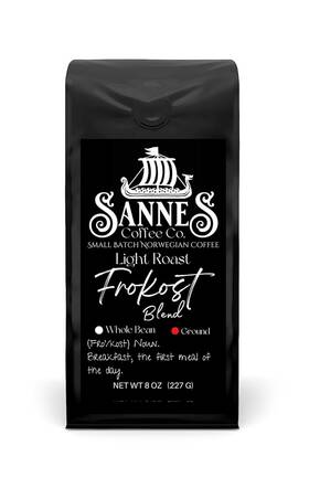 Sannes Coffee 313047935922 Co. Norwegian Frokost Blend Light Roast - Smooth And Resealable 8oz