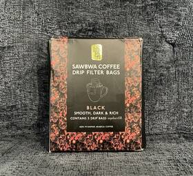 Sawbwa Coffee 836000040591 100% Arabica Myanmar 5 Drip Filter Bags Black Smooth Dark And Rich