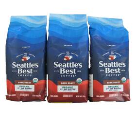 Seattle S Best 012919342690 3 Pack Organic Dark Roast 6th Ave Bistro Ground Coffee Bb 01/26