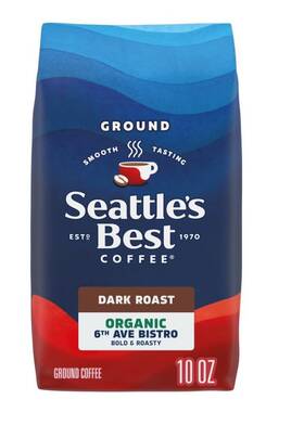 Seattles Best Coffee 313049449465 Dark Roast Organic 6th Ave. Bistro 10 Ounces Pack Of 2