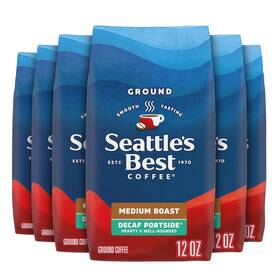 Seattles Best Coffee 313112419456 Decaf Portside Blend Medium Roast Ground 12 Ounce