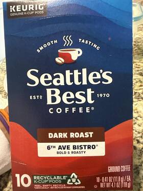 Seattles Best Coffee 705353420139 6th Avenue Bistro Bold And Roasty Level 4 Dark Roast -10 K-c