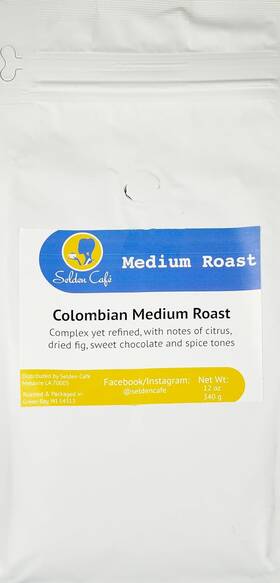 Selden Cafe 313048899889 - 100% Arabica Colombian Medium Roast Ground Coffee 12 Ounces