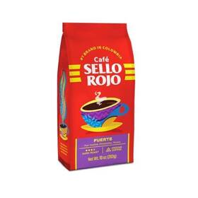 Sello Rojo 017202103620 Fuerte Dark Roast Ground Coffee Bag 10 Oz