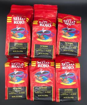 Sello Rojo 313115366313 Intenso Darkest Roast Ground Coffee Bag 10 Oz Pack Of 6 Exp. 04/26