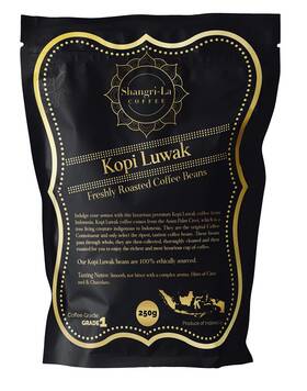 Shangri-la Coffee 793591718286 Wild Kopi Luwak - Sustainably Sourced From Indonesia Whole Bean