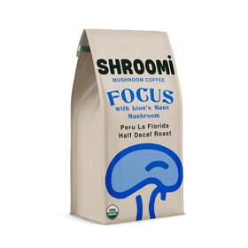 Shroomi 860009695016 Organic Ground Premium Mushroom Coffee Half Caf Roast 12 Oz