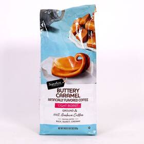 Signature Best 021130187232 Buttery Caramel Light Roast Ground Coffee 18oz By 8/2025
