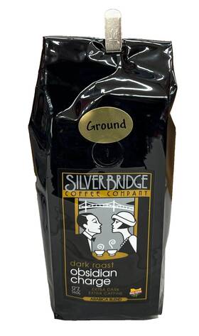 Silver Bridge Coffee Co 899225002025 Company Obsidian Charge Extra Dark Ground 12 Oz