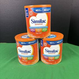 Similac 070074575414 12.5oz. Sensitive Powder Baby Formula 09/01/2025 - Lot Of 3